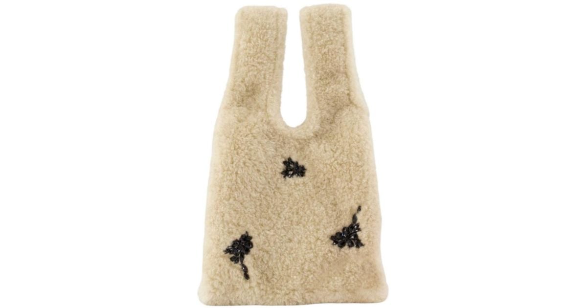 Simone Rocha Embellished Mini Tote Bag in Natural | Lyst