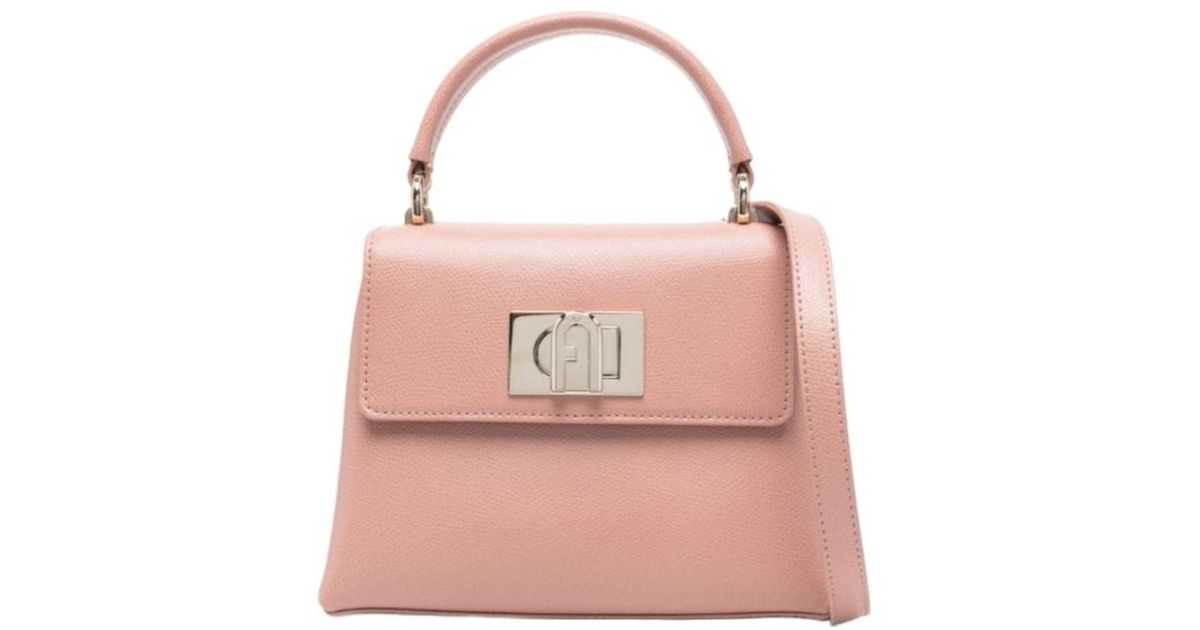 Furla Lock Furla 1927 Twist-Lock Mini Tote Bag in Pink | Lyst