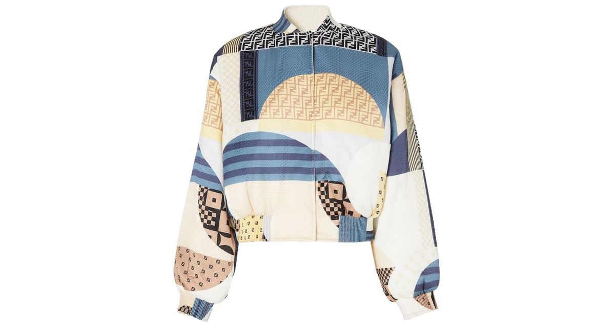 VIP★【FENDI】Patchwork Print Silk Reversible Bomber Jacket Fendi Reversible Patchwork Silk Bomber | italist