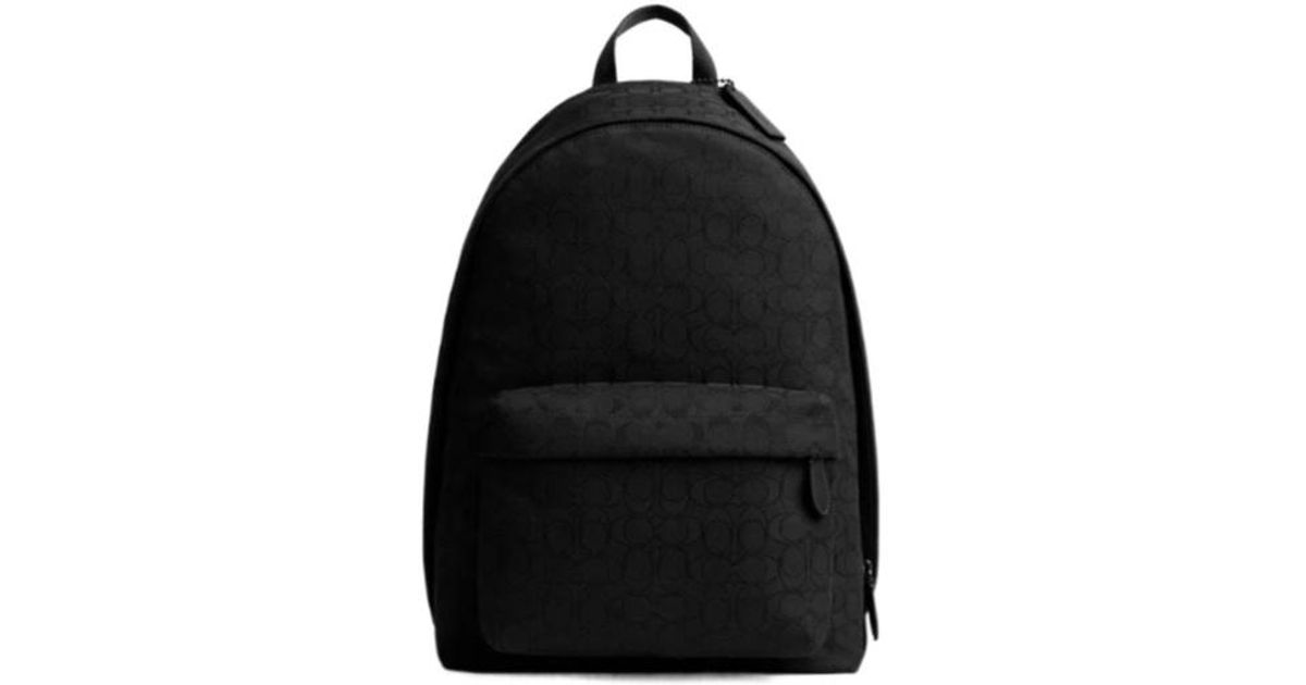 COACH Monogram-Pattern Backpack in Black for Men | Lyst UK