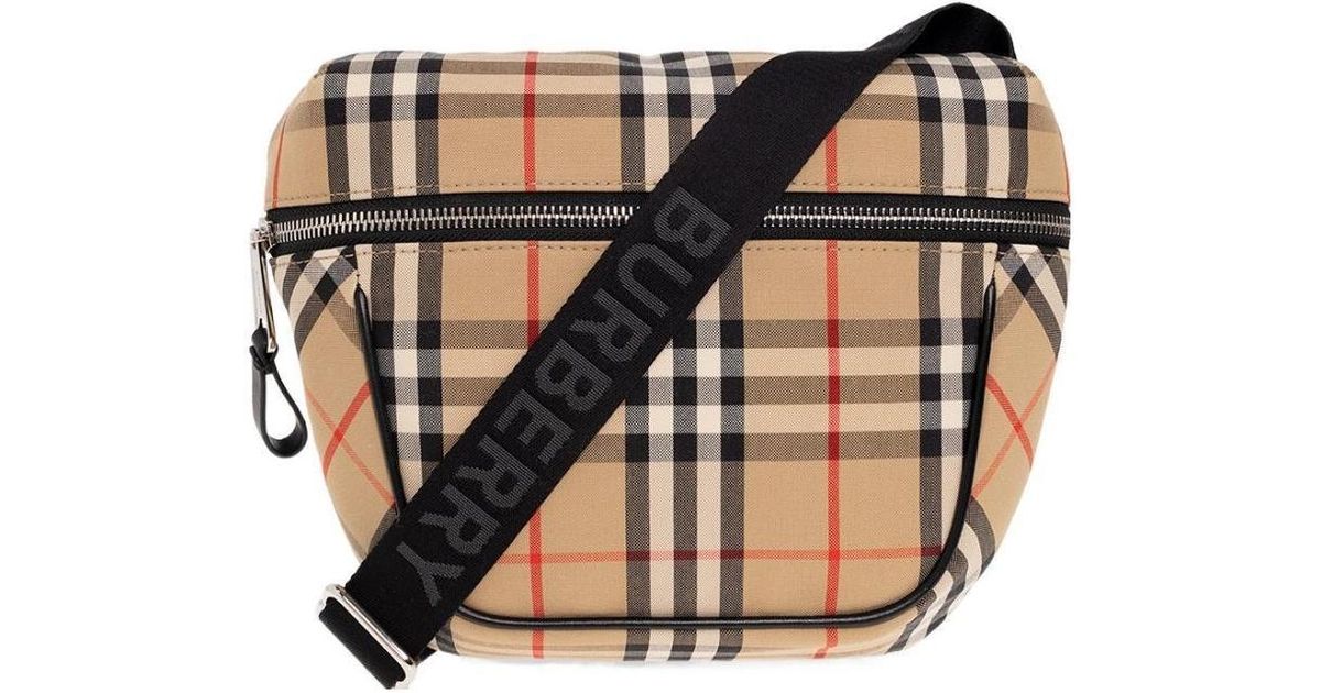 Burberry Archie Vintage Check Shoulder Bag in Black for Men
