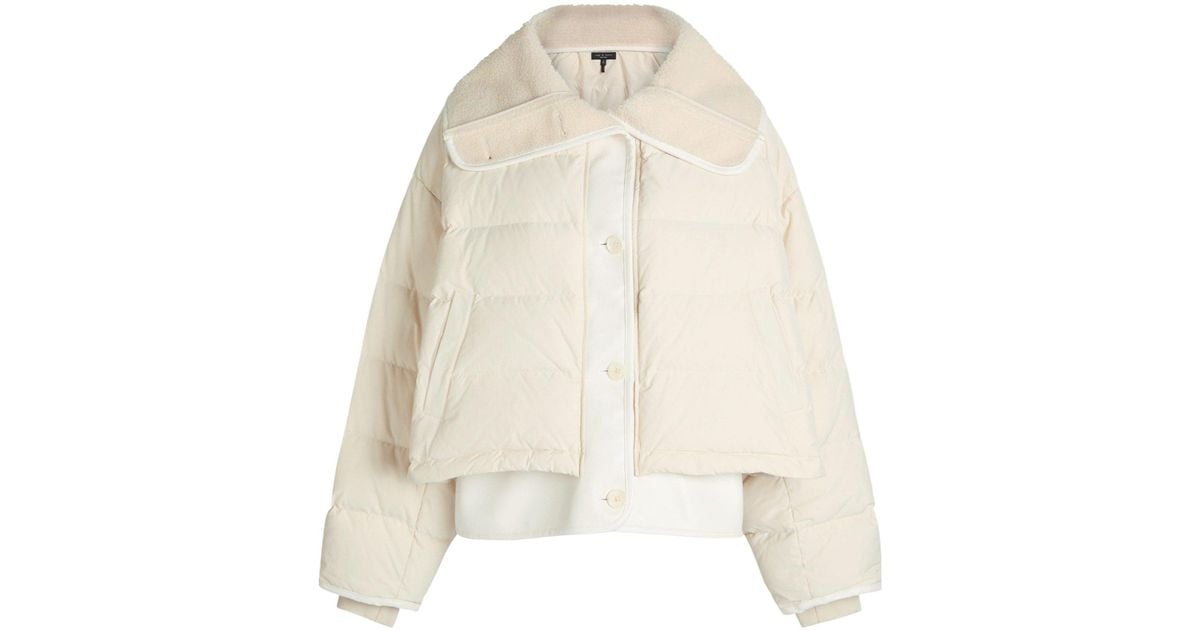 Tick Jacket Rag & Bone Loose Thick Cotton Coat in Natural | Lyst