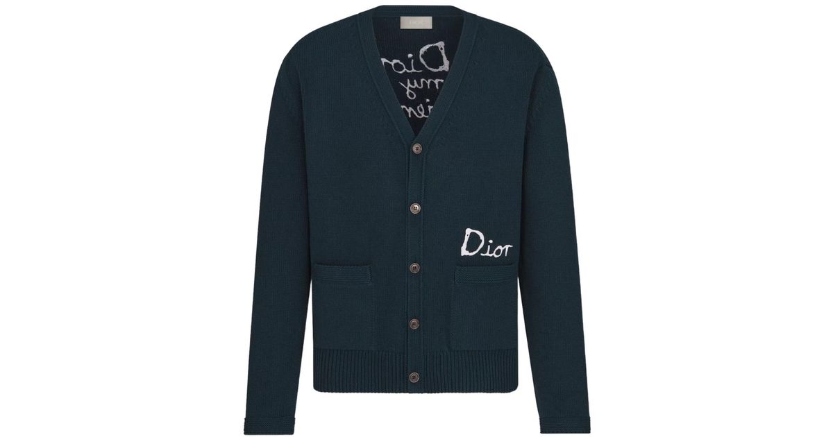 Dior And Hylton Nel Cardigan in Blue for Men | Lyst