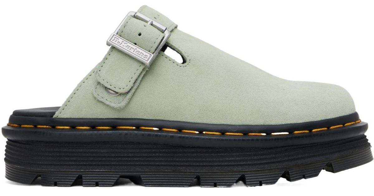 Dr. Martens Platform Mules in Green for Men | Lyst