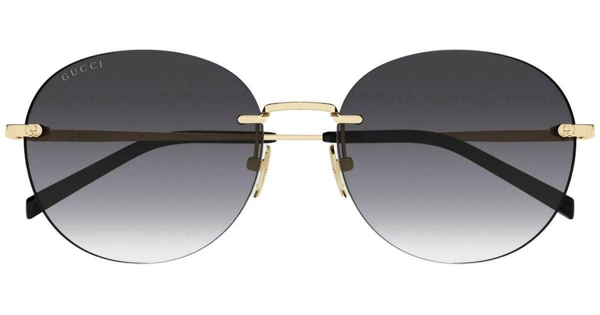 Gucci Eyewear Oval Frame Sunglasses | Lyst