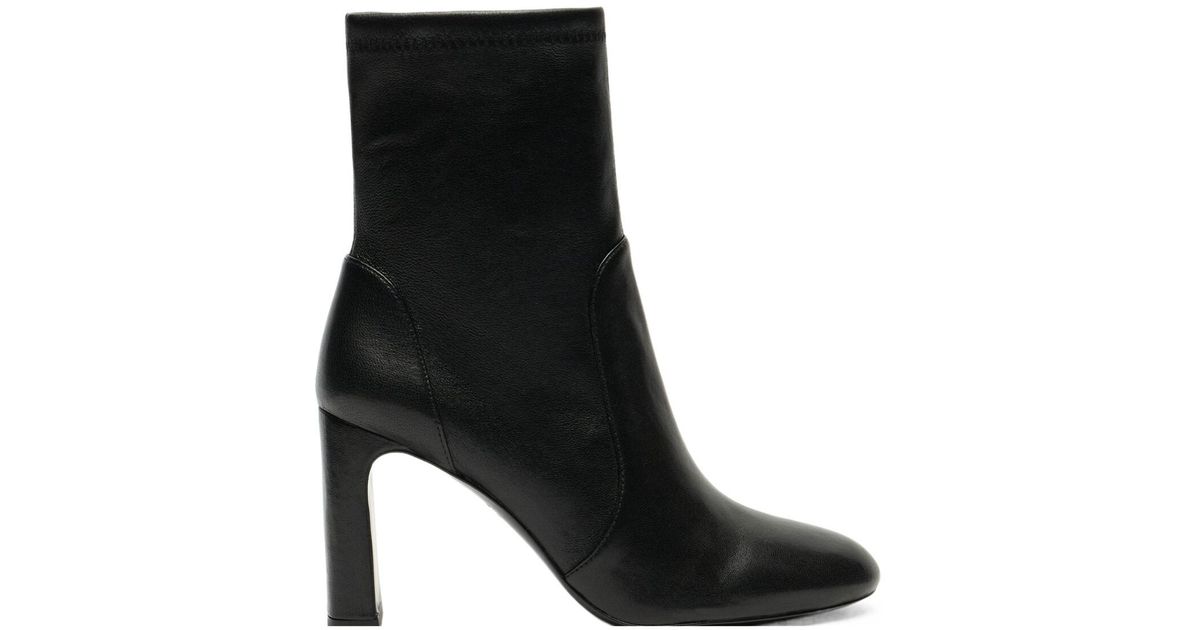 Stuart Foot Stuart Weitzman Pointed-Toe Ankle Boots in Black | Lyst