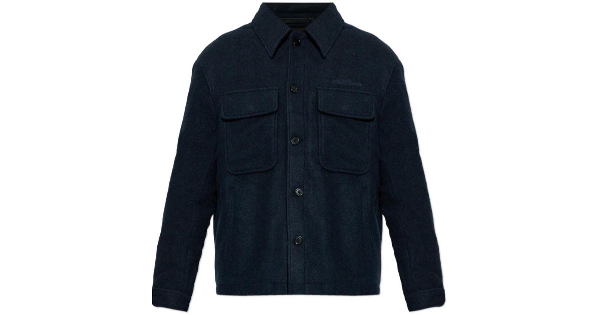 AllSaints Cayson Patch-Pocket Jacket in Blue for Men | Lyst
