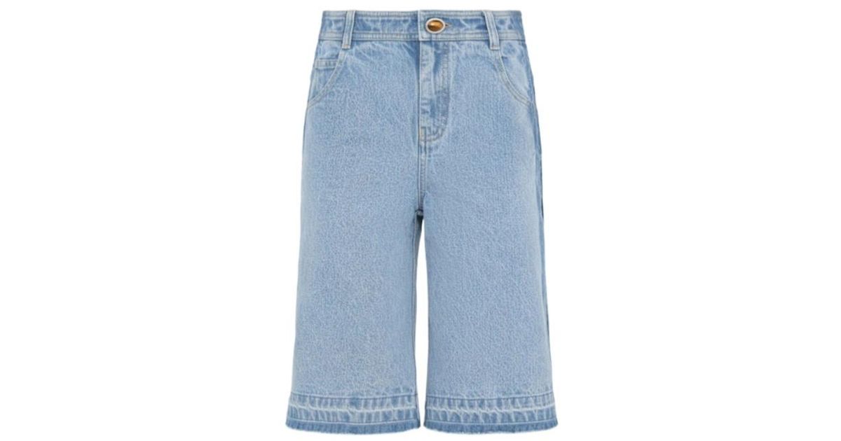 Demin Loop Christopher Esber Denim Shorts With Belt Loops in Blue | Lyst