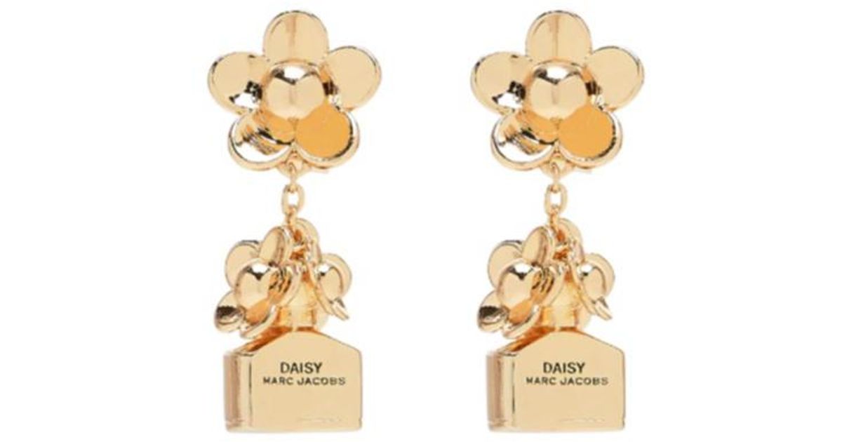 Marc Jacobs The Mini Icon Daisy Earrings in Metallic | Lyst