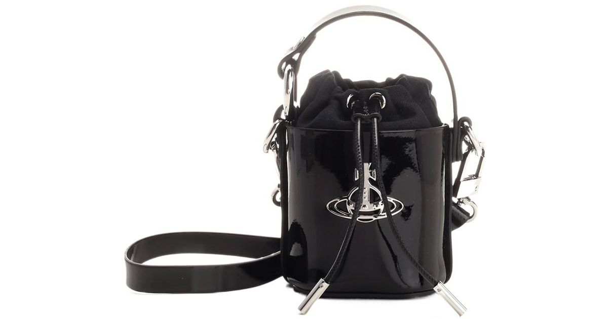 ★Vivienne Westwood★ Mini Daisy Tote Bag Black 5C010003WL00 Vivienne Westwood Daisy High-Shine Mini Bag in Black | Lyst