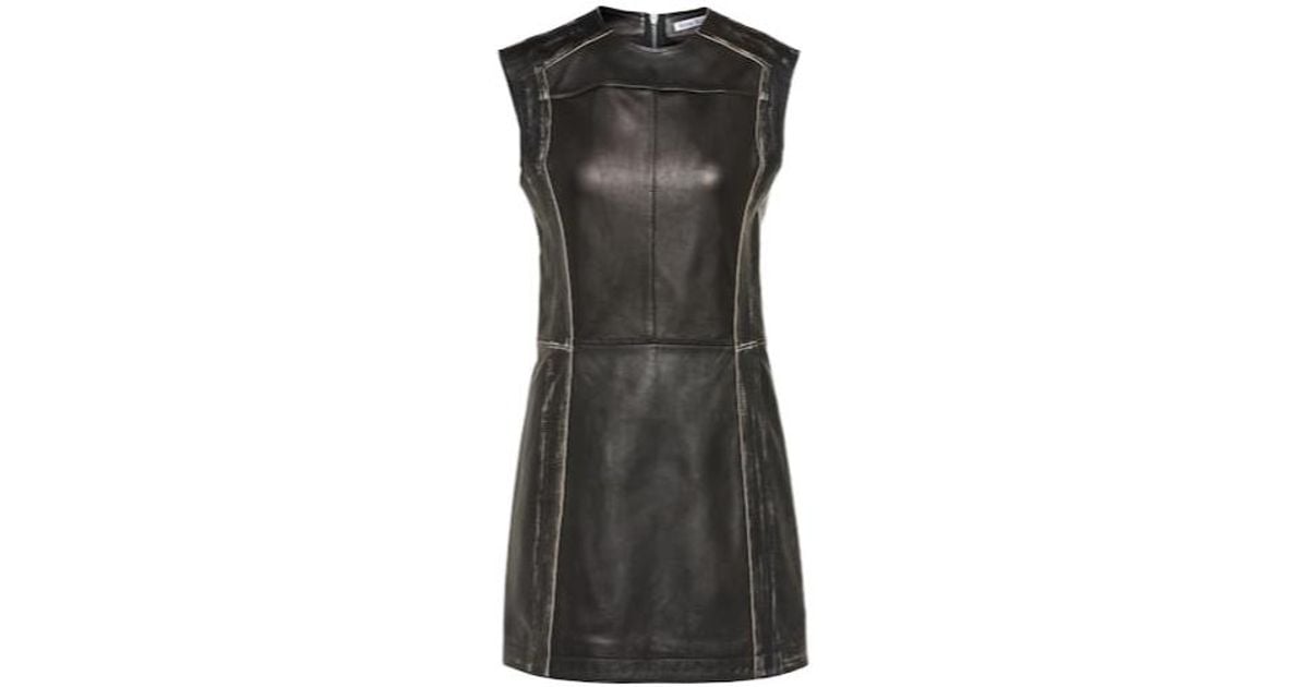 Acne Studios Leather Minidress in Black | Lyst