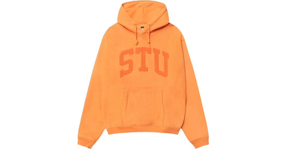 Stussy Stüssy Stu Relaxed Hoodie in Orange for Men | Lyst UK