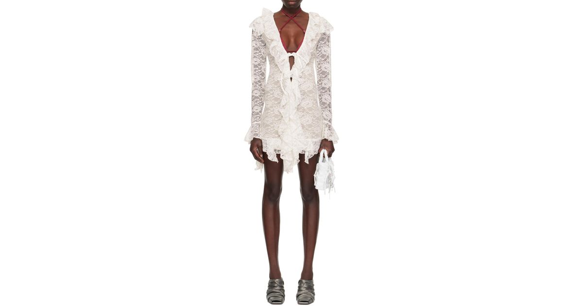 【関税込み】Raga Malak ホワイト Haifa ミニワンピース Raga Malak White Haifa Minidress