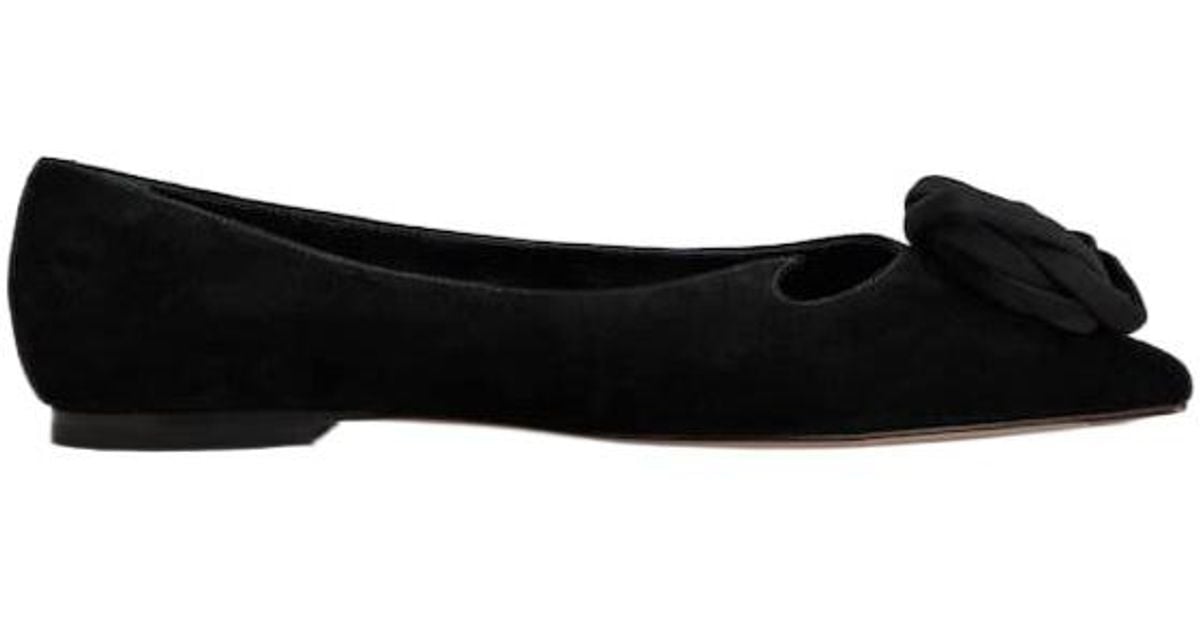 Rodger Cut Out Roger Vivier Cut-Out Detailed Flat Shoes in Black | Lyst