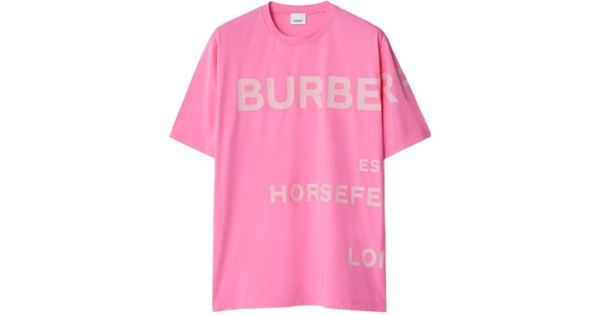 Burberry Horseferry Print T-Shirt in Pink for Men | Lyst