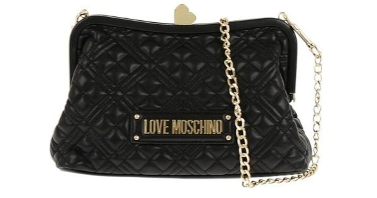 Moschino Chain Shoulder Bag in Black | Lyst