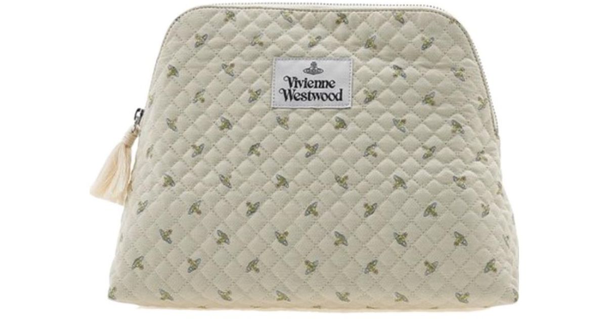 Vivienne Westwood Logo Hand-Held Bag in Natural | Lyst UK