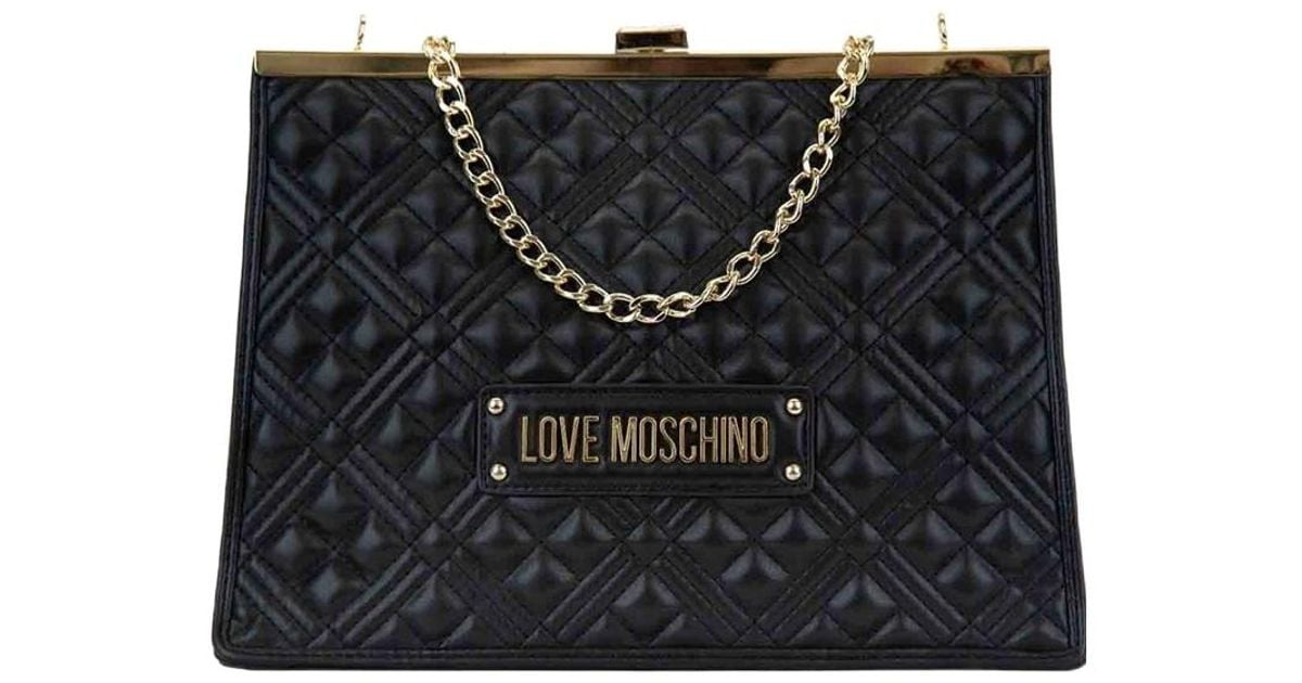 Moschino Chain Shoulder Bag in Black | Lyst