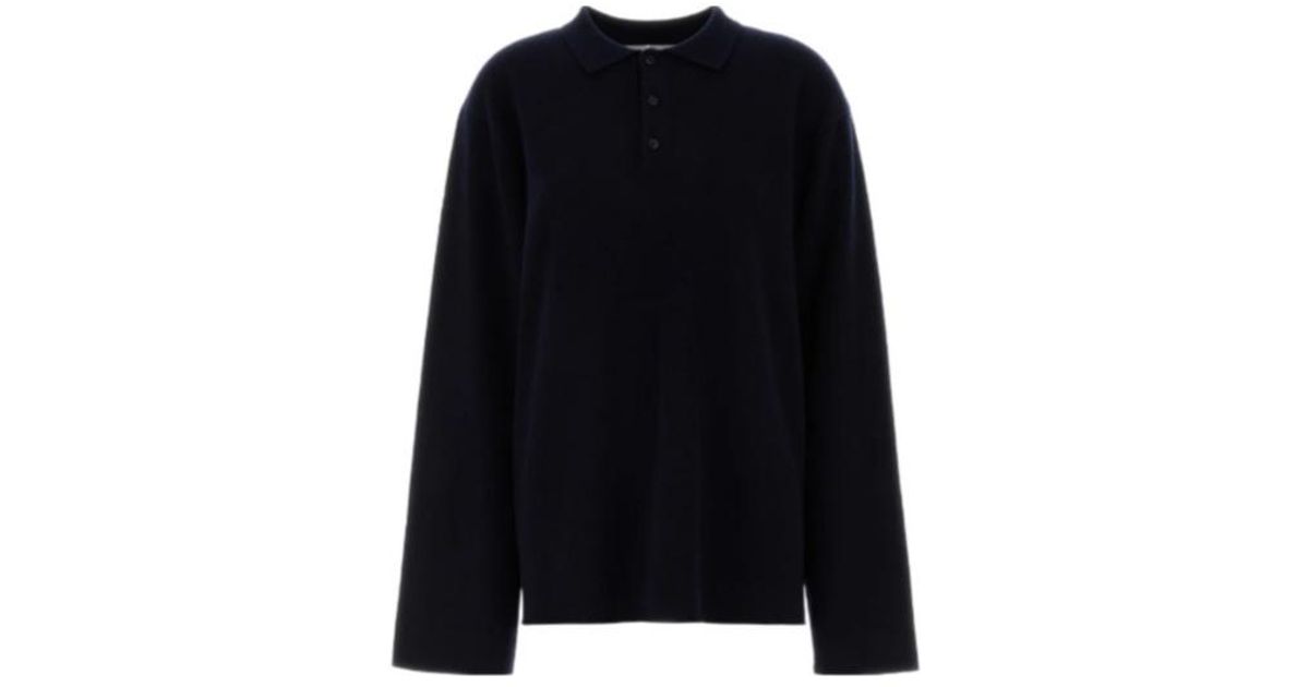 P*s様 extreme cashmere alligator polo n°1 Extreme Cashmere Alligator Knitted Polo Top in Black | Lyst