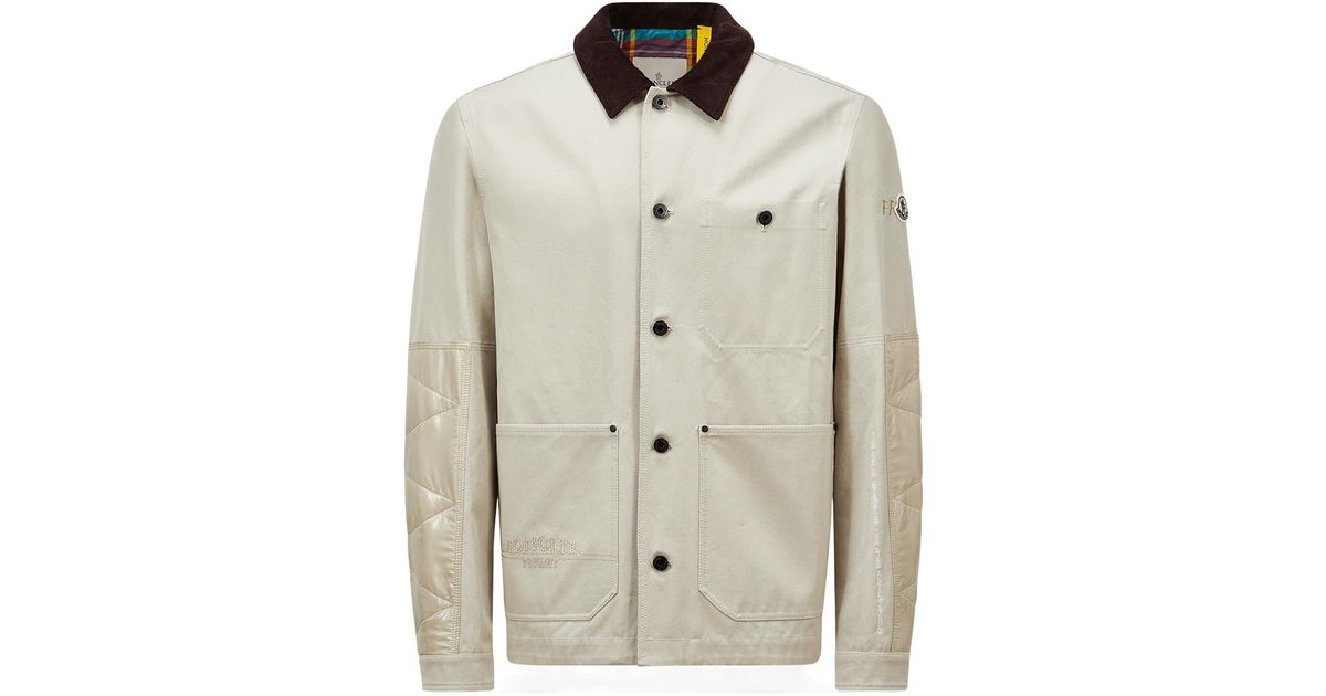 Frgmt Moncler X Frgmt Geike Cotton Shirt Jacket in White for Men | Lyst