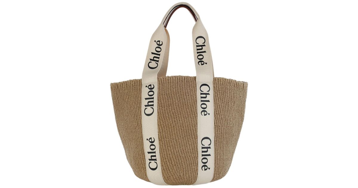 Chloé Chloé Woody Logo-Strap Shoulder Bag in Metallic | Lyst