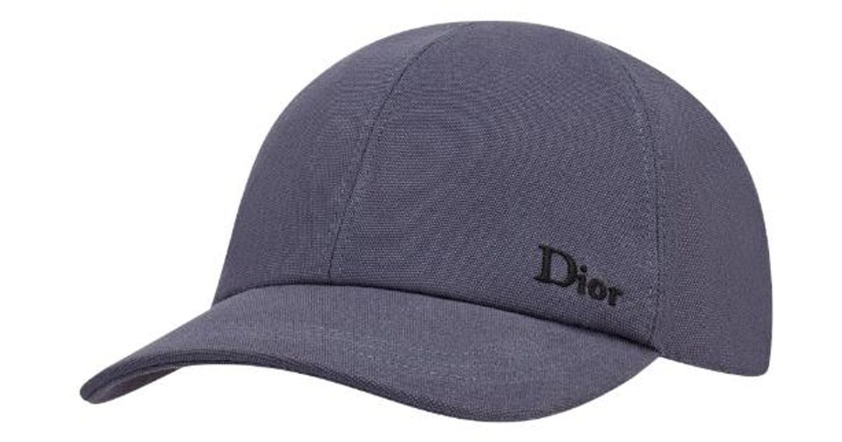 Dior Homme Logo Embroidered Cap in Blue for Men | Lyst
