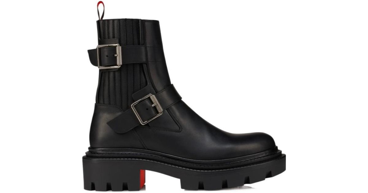 Christian Louboutin Oxybootie College Leather Boot in Black 