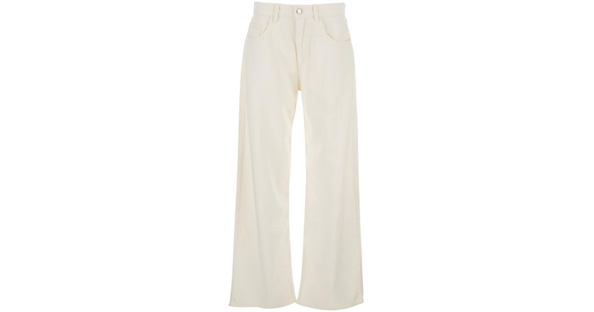 ICON DENIM Belt Loop Jeans in White | Lyst UK