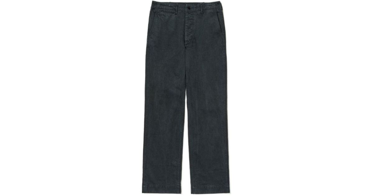 AURALEE Product Dyed Finx Chino Narrow Pants in Gray for Men