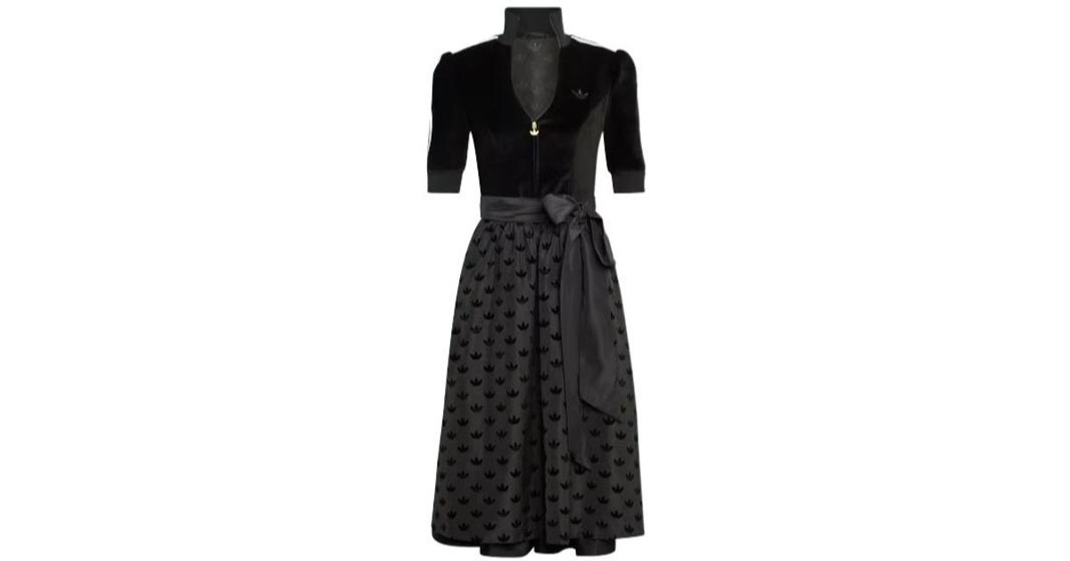 adidas black midi dress ADIDAS ORIGINALS Women's DIRNDL Midi Dress in Black Pavidas