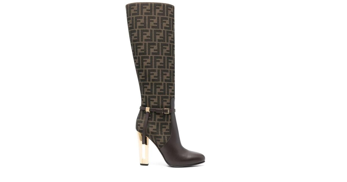 FENDI DELFINA HIGH-HEELED 85 MM SANDAL IN BEIGE LAMBSKIN