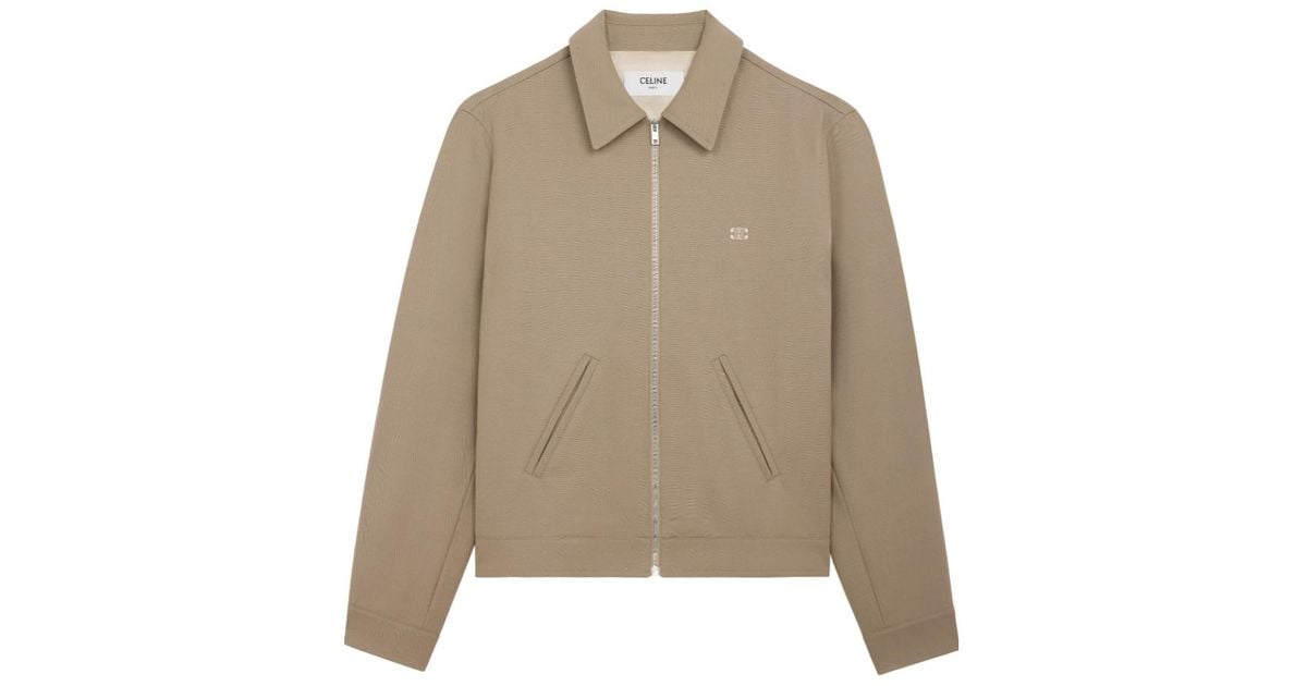ブルゾン Celine Triomphe Jacket CELINE HOMME Triomphe Wool-Blend Blouson Jacket for Men | MR