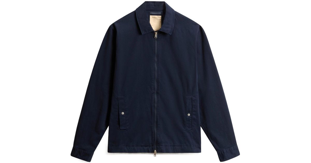 Woolrich Timber Zip-Front Jacket in Blue for Men | Lyst
