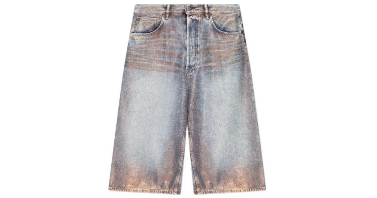 Demin Loop Acne Studios Denim Shorts With Belt Loops in Gray | Lyst
