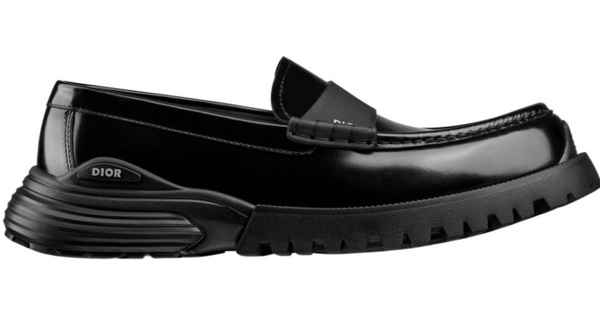 Dior Men\'s Black Slip-On Casual Shoes Logo Accent Rubber Dior Granville Loafer Black Suede and Dior Oblique Jacquard  main image 2