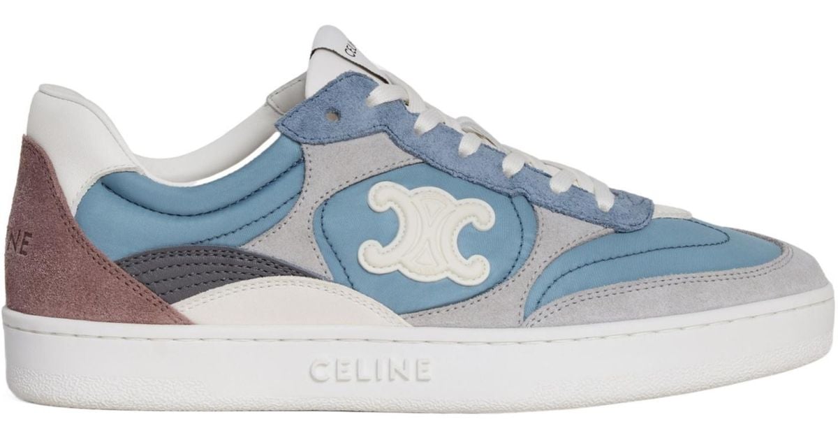 スニーカー Celine trainer ct-12 low lace-up sneakers CELINE TRAINER CT-12 LOW LACE-UP SNEAKER IN NYLON, SUEDE