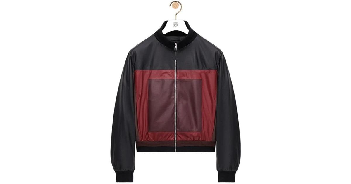Loewe Square Inlay Jacket in Red | Lyst