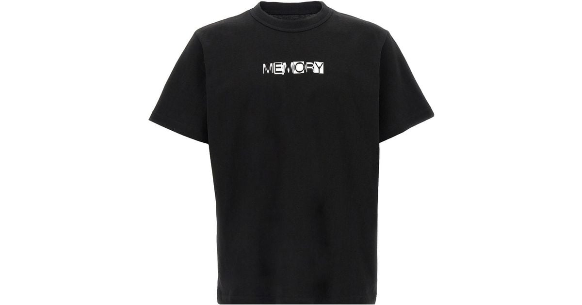 Sacai Memory T-Shirt in Black for Men | Lyst
