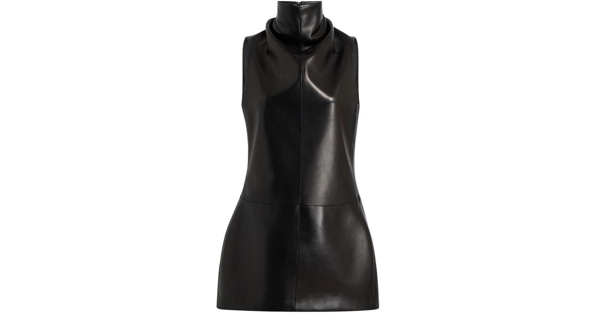 KHAITE Daria Sleeveless Mini Dress in Black | Lyst