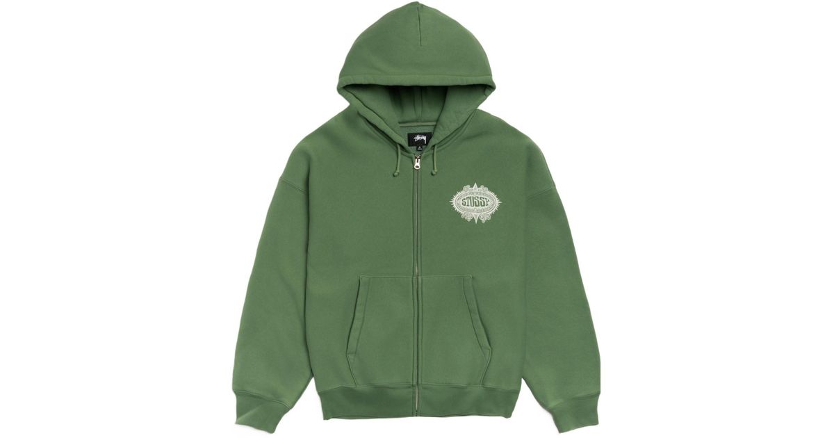 Stussy Mantra Zip Hoodie in Green for Men | Lyst UK