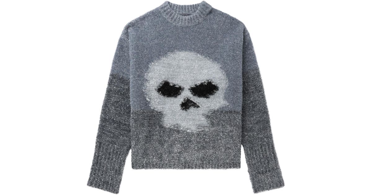 ERL Long-Sleeved Sweater in Gray for Men | Lyst ERL Gray Long-Sleeved Sweater for men
