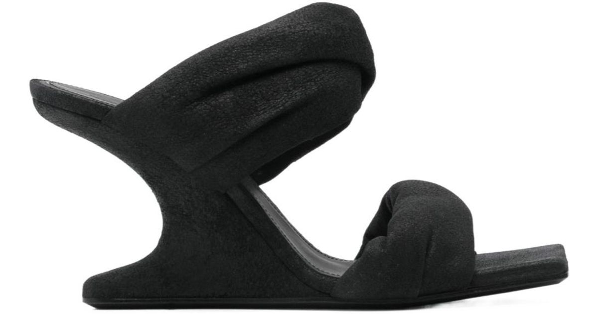 Rick Owens Cantilever Open-Toe Sandals in Black | Lyst