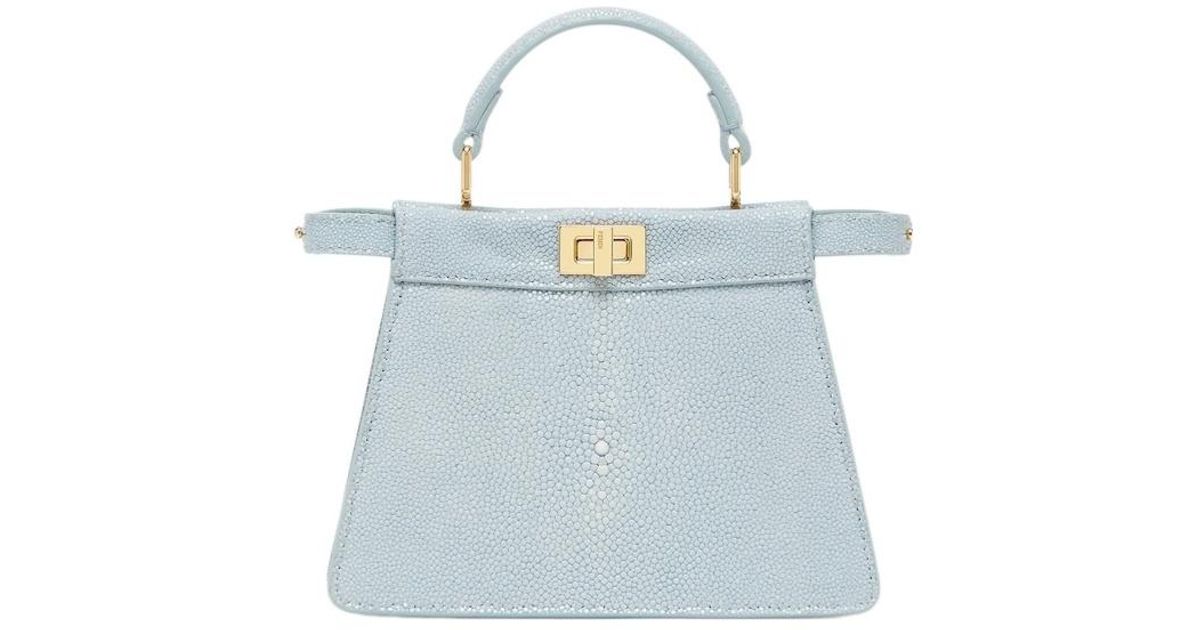 Fendi Light Stingray Leather Bag in Blue | Lyst