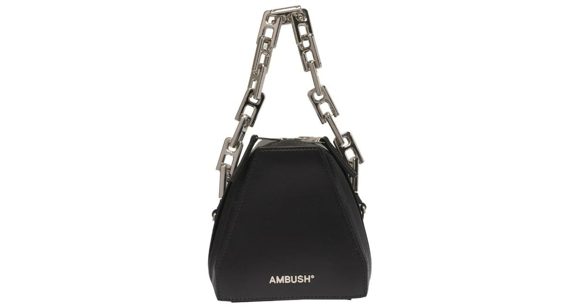 Ambush Tri Logo Plaque Small Crossbody Bag in Black | Lyst