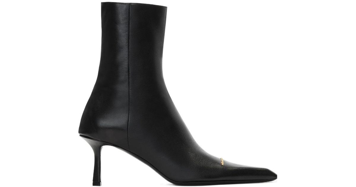 Alexander Wang Viola 77Mm Leather Boots in Black | Lyst UK