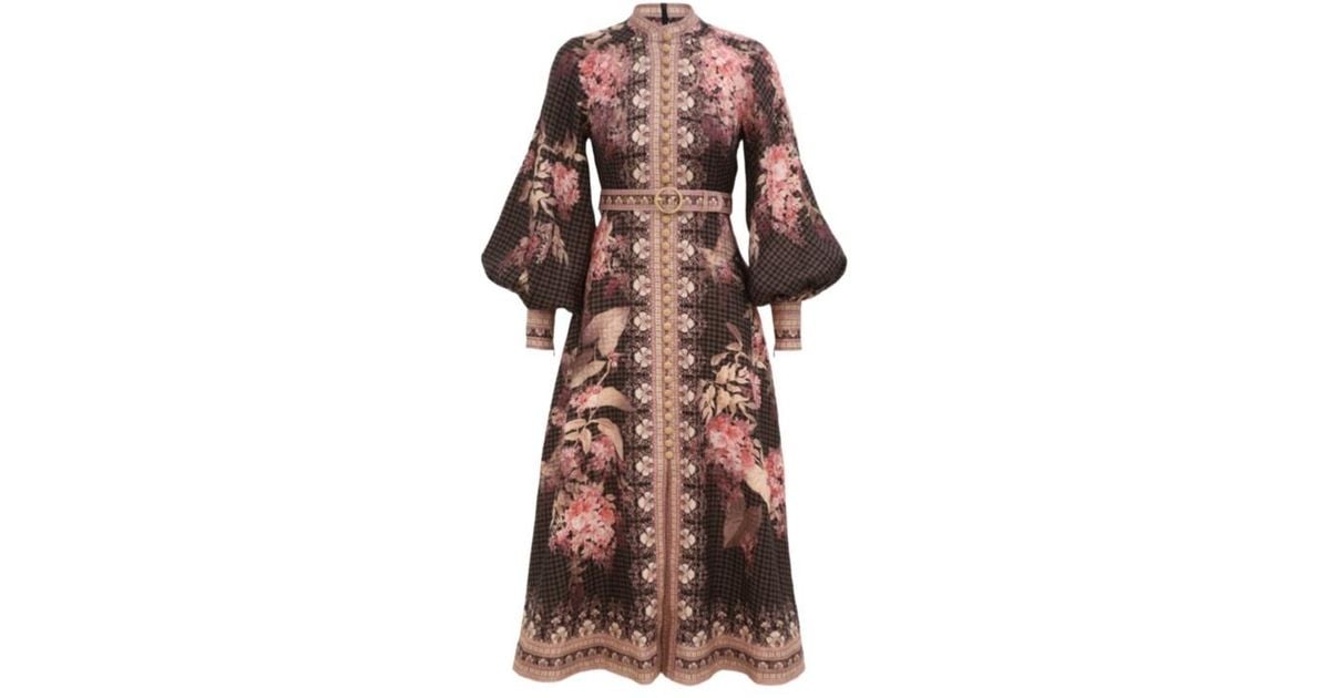Zimmermann Illuminate Buttoned Midi Dress | Lyst