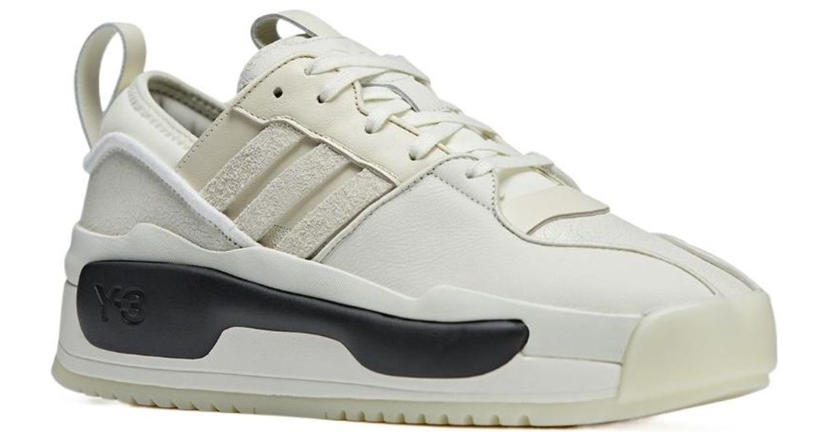 Y-3 Rivalry Leather Sneakers in White for Men | Lyst