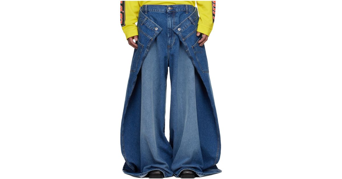 Lu'u Dan Maxi X Maxi X Maxi Belt Loop Jeans in Blue for Men | Lyst