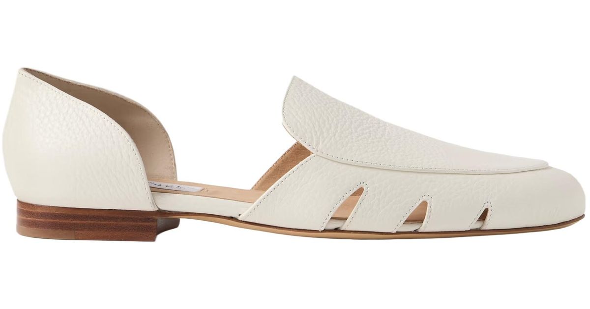 Gabriela Hearst Rory Openwork Flats in White | Lyst