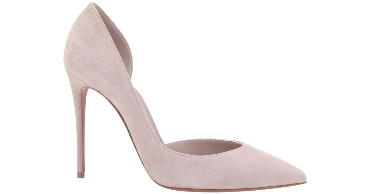 Christian Louboutin Pink Leather Stiletto Heel Sandals